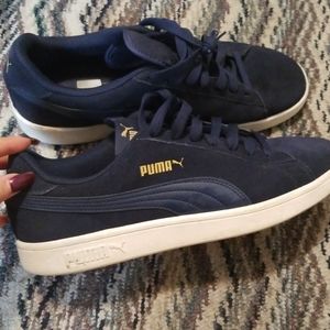 Blue puma sneakers